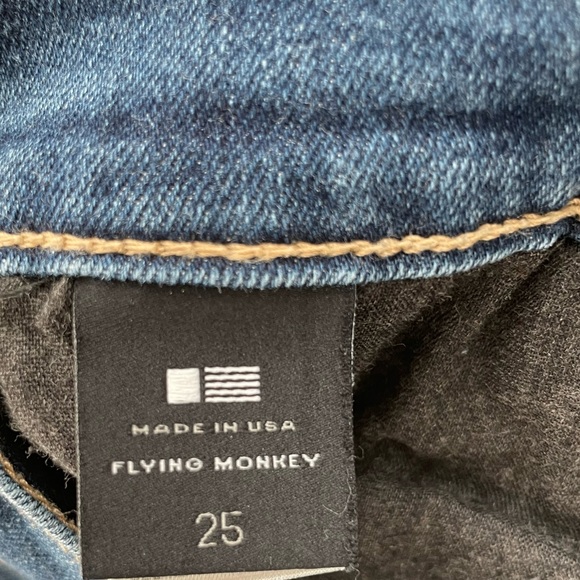 Dark Wash Flying Monkey Denim Shorts - Picture 3 of 4